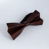 Midnight Oak - Real Leather Bow Tie 4