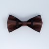 Midnight Oak - Real Leather Bow Tie dog 6