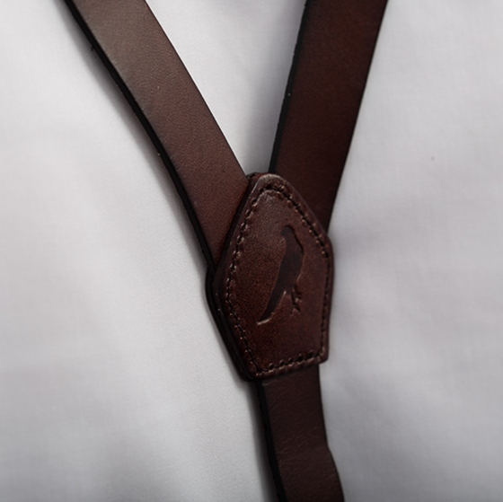 Midnight Oak - Real Leather Suspenders adult 3