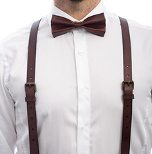  Midnight Oak - Real Leather Suspenders adult 8