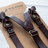 Midnight Oak - Real Leather Suspenders child 3