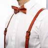 Tawny Plateau - Real Leather Bow Tie adult 9