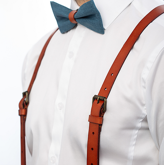 Tawny Plateau - Real Leather Suspenders Adult 11